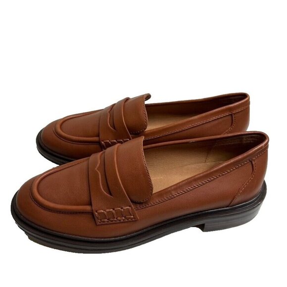 Madewell Tan Leather Penny Loafers - Picture 3 of 11